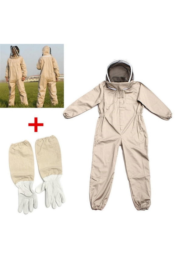 Bee Suit, Bee Suits for Men Sting Proof, Bee Keeper Suit for Men, Beekeeper Combination Beekeeping Suit with Gloves, Professional Beekeeper Combination for Body Anti Worm Equipment