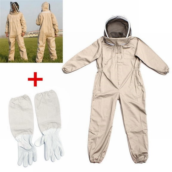 Bee Suit with Gloves, Bee Suits for Men Women Sting Proof Bee Keeper Suit Wasp Protection Suit Beekeeper Suit Wasp Suit Beekeeping Suit Bee Costume Bee Protective Gear Bug Suit for Beekeepers, XXL
