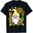 thumbnail image 1 of Bee Sunflower Gnome Hippie Peace Sign Gardening Gnomies T-Shirt, 1 of 4