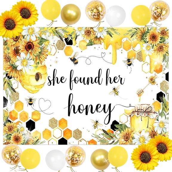 Bee Sunflower Theme Party Backdrop Balloon Decoration Set