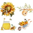 thumbnail image 1 of Bee Sunflower Window Clings Spring Summer Branch Honey Waterproof Window Decals PVC Alert Film Sliding Door Glass Anti-Collision Stickers, 1 of 9