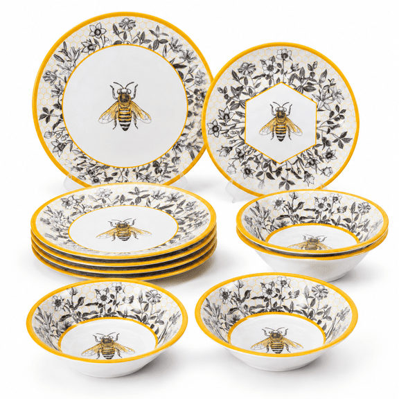 Bee Sweet 12-piece Dinnerware Set Fldesign
