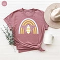 thumbnail image 1 of Bee T-Shirt, Cute Bee Shirt, Rainbow And Bee Design, Bee Lover, Cute Bee Themed Gift, Bee Lover Gift, Nature Lover Gift, Full Size S-5XL, 1 of 5
