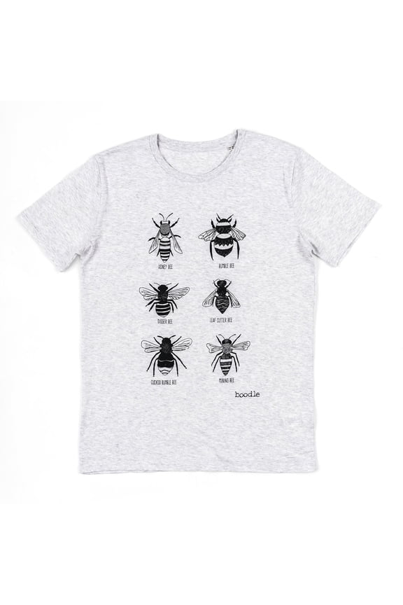 Bee T-shirt, organic menswear, eco-friendly mens t-shirt, animal illustration, bee varieties UK, gifts for men, gift for bee keepers, bees, Unisex T-Shirt