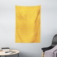 thumbnail image 1 of Bee Tapestry, Geometric Hexagon Shapes as Colorful Yellow Toned Honeycomb Pattern, Wall Hanging for Bedroom Living Room Dorm Decor, 40W X 60L Inches, Yellow White and Marigold, by Ambesonne, 1 of 2