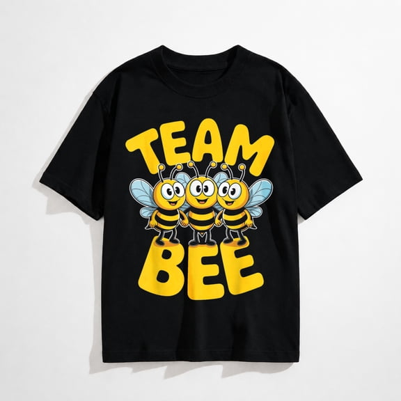 Bee Team Cute Cartoon Apiarist Beehive Busy Honey Bumblebee T-Shirt