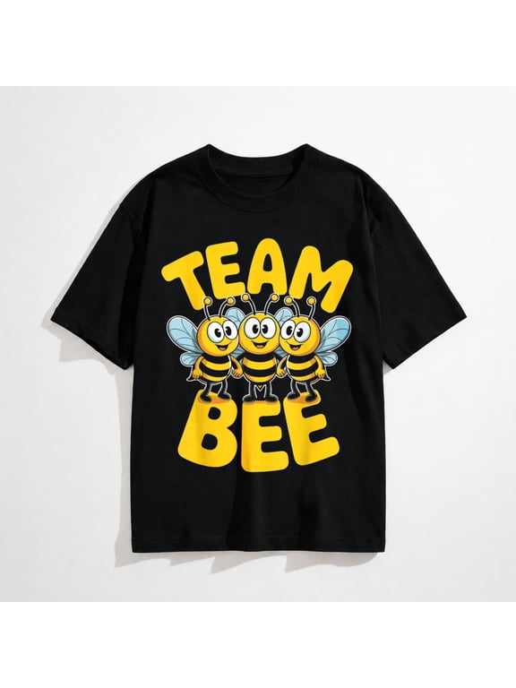 Bee Team Cute Cartoon Apiarist Beehive Busy Honey Bumblebee T-Shirt