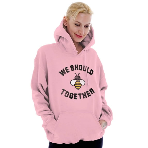 Bee Together Cute Valentines Day Hoodie Sweatshirt Women Brisco Brands S