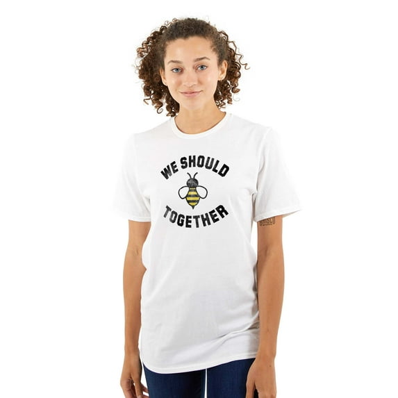 Bee Together Cute Valentines Day Women's Plus Size Graphic Tee Brisco Brands 5X