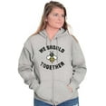 thumbnail image 1 of Bee Together Cute Valentines Day Zip Hoodie Sweatshirt Women Brisco Brands L, 1 of 6