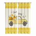 thumbnail image 1 of Bee Truck Kitchen Curtains Window Panels, Yellow Honey Daisy Floral Patterned Plaid Insulated Window Treatment Curtain, Grommet Curtains for Bedroom/Living Room/Bathroom, 2 Piece 42"Wx84"L, 1 of 8