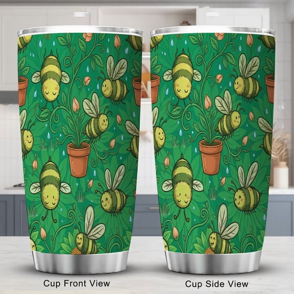 Bee Tumbler 20oz Drinkware, Durable Design for Clean-Tasting Experience