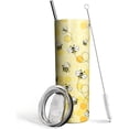 thumbnail image 1 of Bee Tumbler with Lid and Straw- Honey Bee Gifts for Women Men - Yellow Bee Coffee Mug, Cup, Skinny Tumbler, Water Bottles- Metal Thermal Insulated Tumblers 20 Oz -Bee themed gifts, Bee keepers Gift, 1 of 5