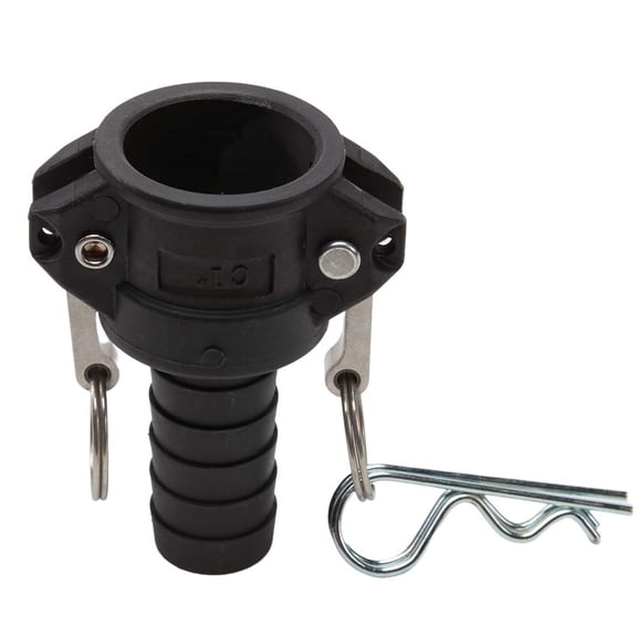 Bee Valve 1" x 1" PVC Camlock Fittings - Plastic Hose Coupler - Poly Type D Female Cam Lock Hose Adapter - Female Threaded NPT Cam & Groove