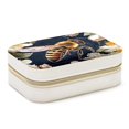 thumbnail image 1 of Bee Velvet Portable Storage Box with Removable Compartment - a Stylish Decorative Box, Bracelet Holder, and Jewelry Stand - Gift, 1 of 7