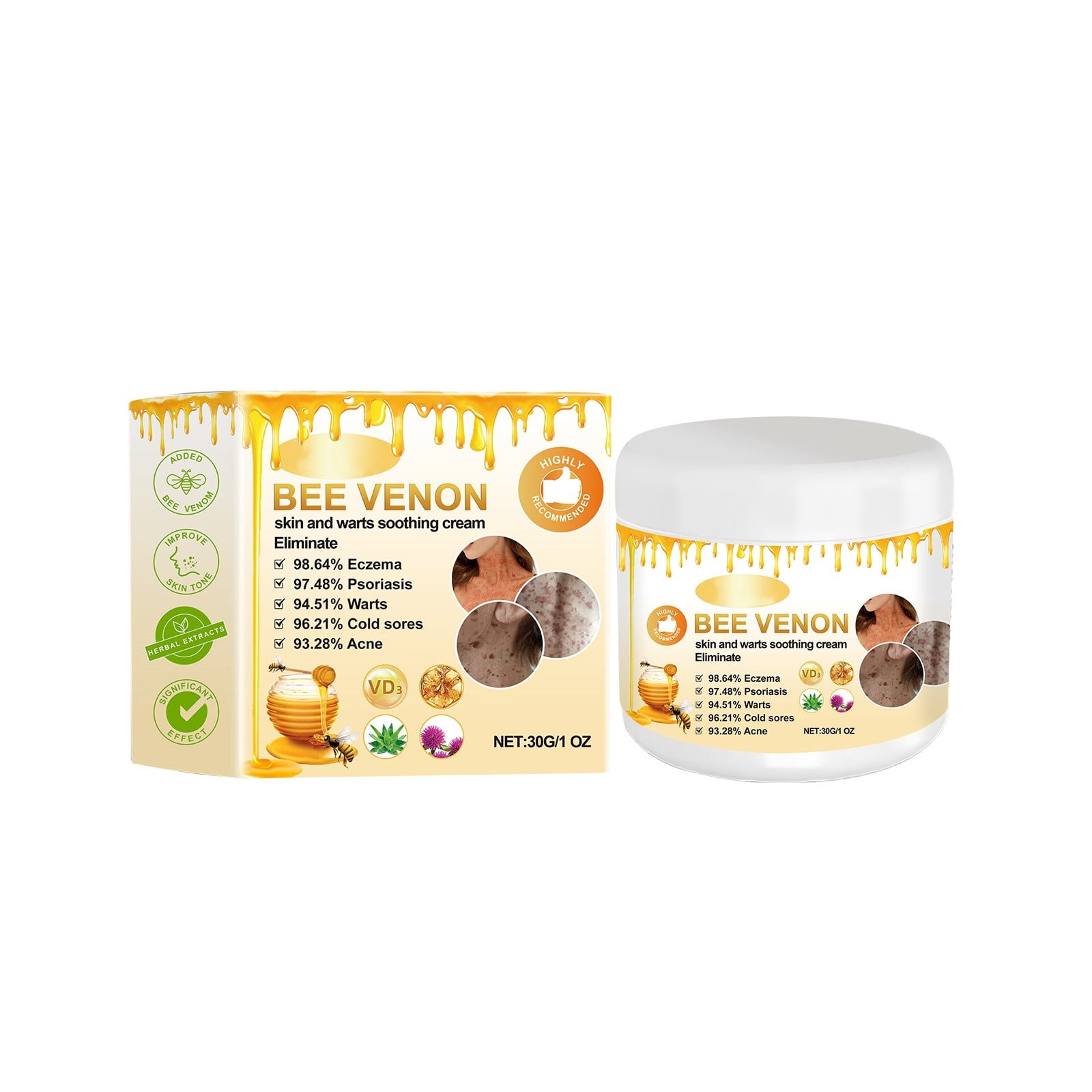 Skin Warts Removal Cream, Gentle Bee Venom Cleanser (Pack of 2) main image 1