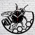 thumbnail image 1 of Bee Vinyl Wall Clock,Vinyl Record Clock Wall Art Unique Bedroom kitchen kid Room Decorations Handmade Gift, 1 of 6