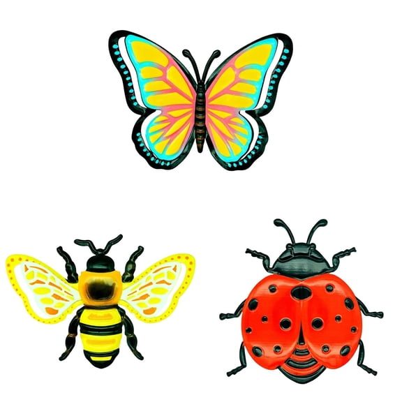 Bee Wall Decor, Double Layer Bee Decorations for Party Decorations Locker Decor Refrigerator Decal, Reusable (3PCs,Colorful)