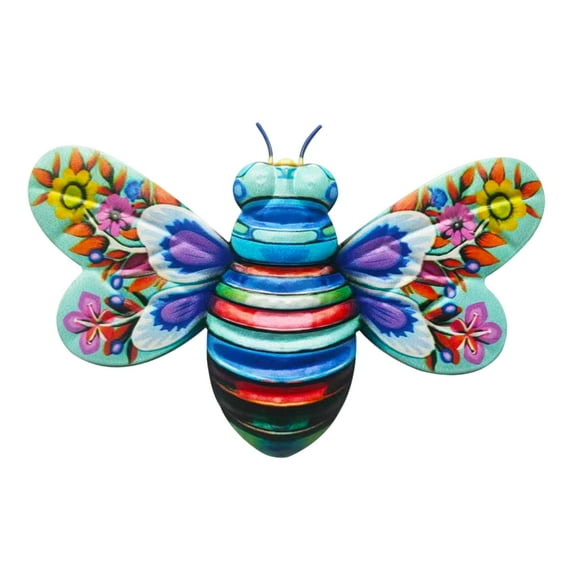 Bee Wall Decor,Iron Bee Funny Wall Sculpture,Bees Wall Art Outdoor Decor,Garden Bee Art Bee Wall Sculpture,Bees for Art Wall Decoration,Iron Wall Art Decor Farmhouse Metal Sculpture Fence Hanging