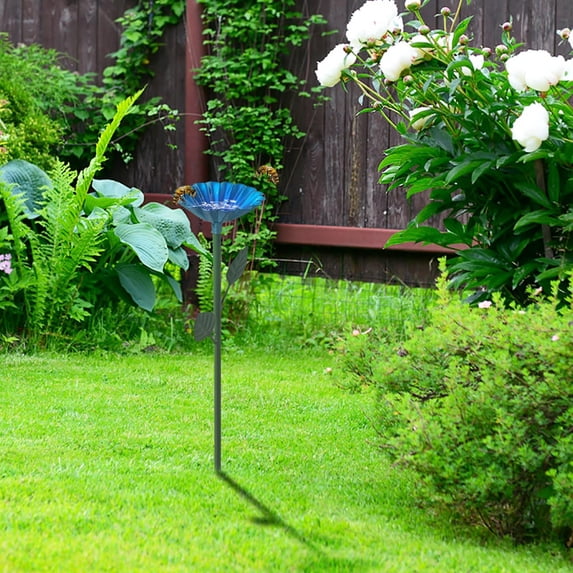 Bee Waterer, Pollinator Water Feeder, Metal Flower-Shaped Insect Drinking Cup for Garden, Safe Water Source for Bees Butterflies
