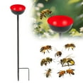 thumbnail image 1 of Bee Watering Station, 27.5 Inch Butterfly Water Catcher Cups Small Insects Bee Feeders for Outside Feeding and Watering Metal Garden Stakes Garden Sculpture Decor Outdoor, 1 of 8