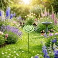 thumbnail image 1 of Bee Watering Station, Ceramic Bee Cup for Garden, Flower Shaped Bee Watering Station Bird Bath Water Feeder, Butterfly Drinking Cup Bee Bath Bowl Garden Stake (1PC, 2"x12.6", Green), 1 of 7