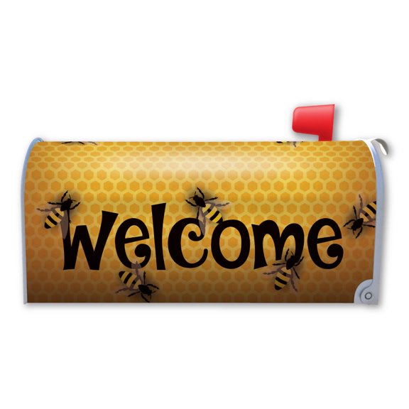Bee Welcome Large Mailbox Cover Magnet