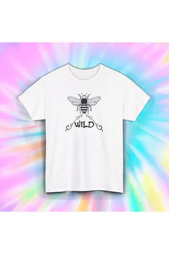 Bee Wild Nature Lover Minimalist Bee Aesthetic Earthy Outdoor Graphic Unisex T-Shirt, up to size 5XL