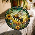 thumbnail image 1 of Bee Wildflowers Glass Suncatcher, Honey Bee Suncatcher Gift for Garden Lovers, Home Decor Gift for Mom, Mother's Day or Teacher Bee Gift 4314784078 6899, 1 of 4