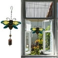 Bee Wind Chimes Iron Crafts Glass Painted Metal Tube Ornaments