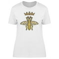thumbnail image 1 of Bee With A Queen Crown T-Shirt Women -Image by Shutterstock, Female Large, 1 of 2
