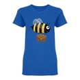 thumbnail image 1 of Bee With Briefcase Shaped T-Shirt Women -Image by Shutterstock, Female Large, 1 of 2
