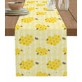 Bee Yellow Flowers Table Runners for Wedding Party Kitchen Dining Table