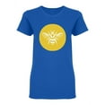 thumbnail image 1 of Bee Yellow Icon Shaped T-Shirt Women -Image by Shutterstock, Female Small, 1 of 2