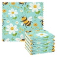 thumbnail image 1 of Bee and Flowers Pattern Dish Towels 6 Pack Kitchen Cleaning Dish Cloths Absorbent Reuseable Cleaning Cloths 11'' x 11'', 1 of 9