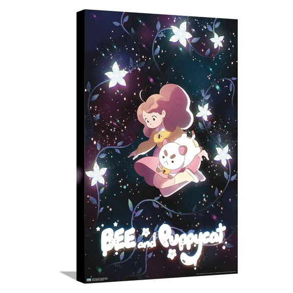 Bee and Puppycat - Space Flowers Key Art Canvas Wall Poster, 14.725" x 22.375"