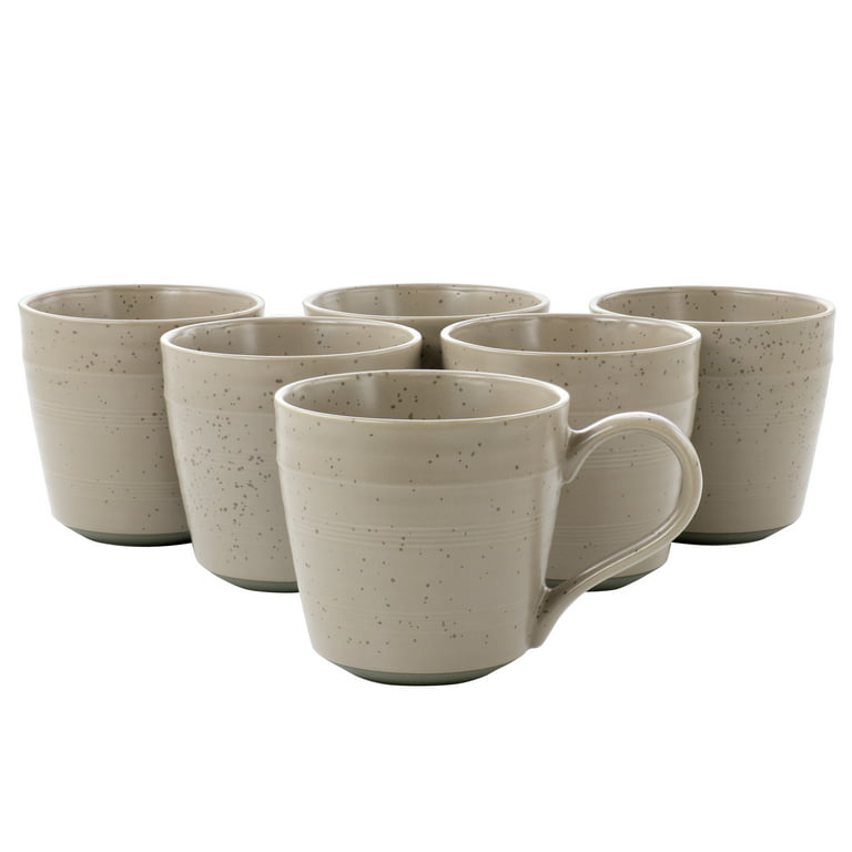Bee and Willow Milbrook 6 Piece 15 Ounce Stoneware Mug Set in Mocha 