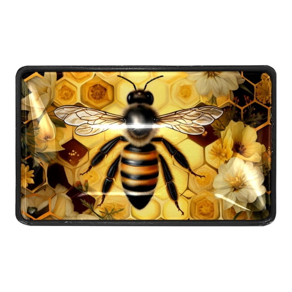 Bee on Honeycomb Crystal Glass Cabinet Knobs 4 Pcs Drawer Handles for Kitchen Cabinets Dresser Cupboard Wardrobe