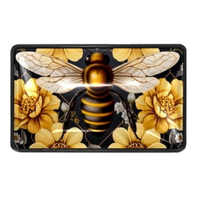 Bee on Honeycomb Crystal Glass Cabinet Knobs 4 Pcs Drawer Handles for Kitchen Cabinets Dresser Cupboard Wardrobe