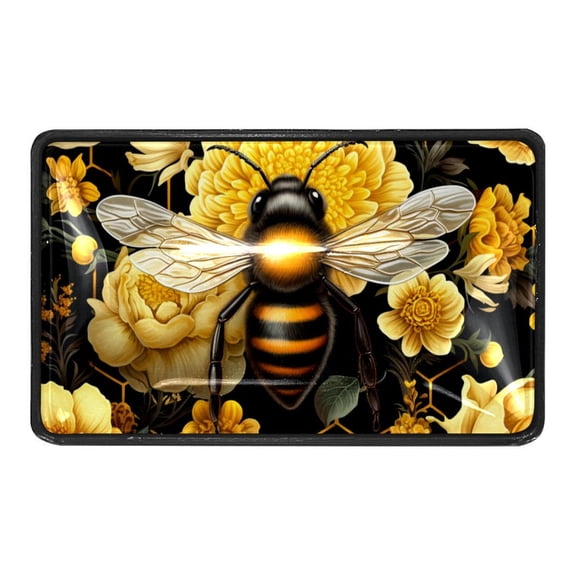 Bee on Honeycomb Crystal Glass Cabinet Knobs 4 Pcs Drawer Handles for Kitchen Cabinets Dresser Cupboard Wardrobe