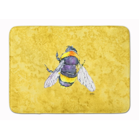 Bee on Yellow Machine Washable Memory Foam Mat