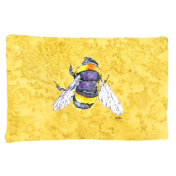 Bee on Yellow Moisture Wicking Fabric Standard Pillowcase