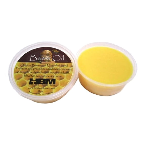 Bee's Oil Salad Bowl & Wood Conditioner - 8 Oz. Tub Food Safe - Holland Bowl Mill