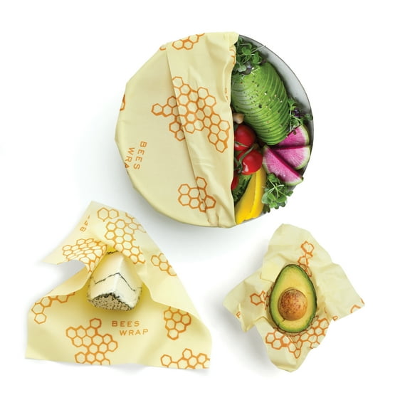 Bee's Wrap Assorted 3 Pack (S, M, L) in Honeycomb Print