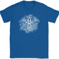 thumbnail image 1 of Bee with Flowers T-Shirt Trippy Honey Hive Pattern Graphic Funny Gift Tee - Royal Blue, M, 1 of 1