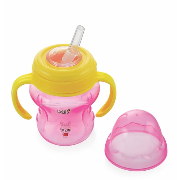 BeeBaby No-Spill Flex Straw Sippy Cup 150ML / 5Oz. -Pink