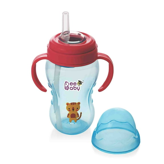 BeeBaby No-Spill Flex Straw Sippy Cup 240ML / 8Oz. -Blue