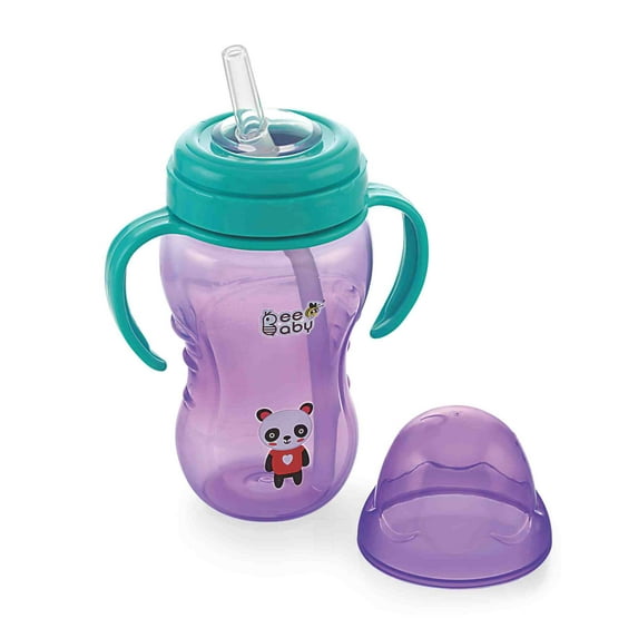 BeeBaby No-Spill Flex Straw Sippy Cup 240ML / 8Oz. -Purple