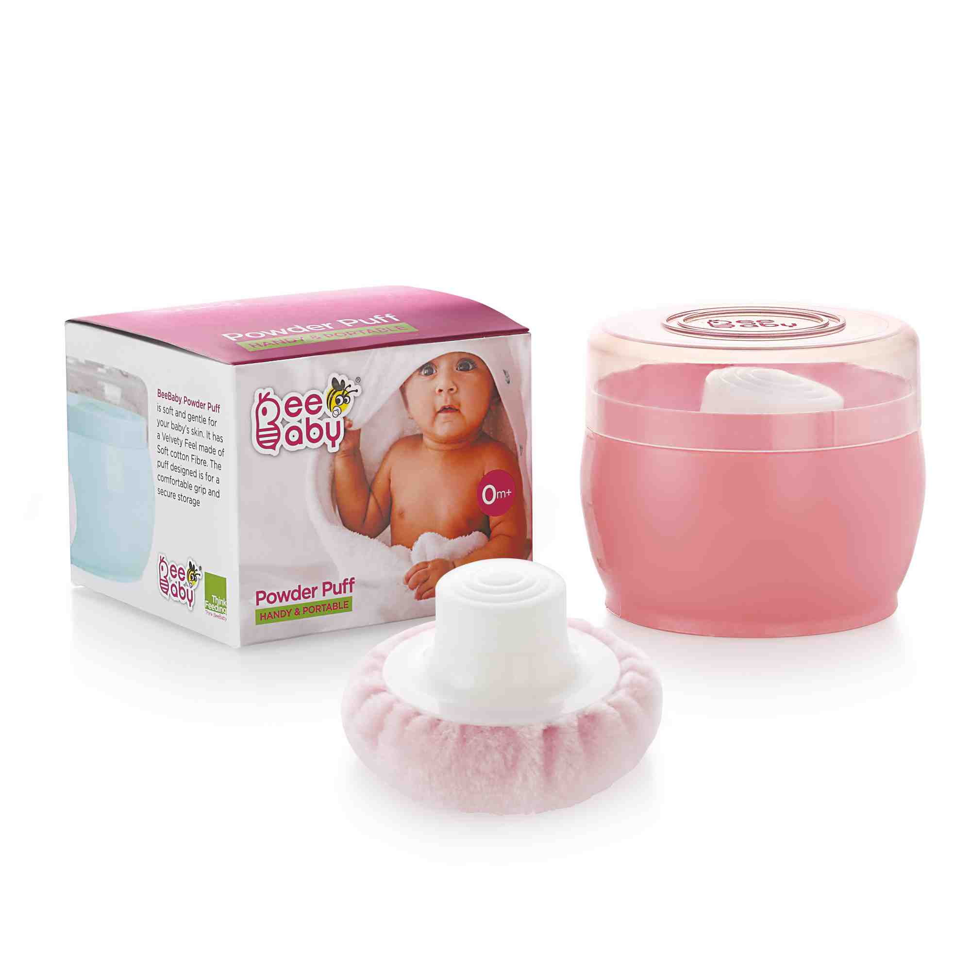 BeeBaby Premium Powder Puff -Pink