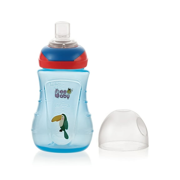 BeeBaby Soft Silicone Spout Sippy Cup 240ML / 8Oz. -Blue